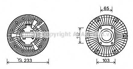 AVA QUALITY COOLING IVC103 Зчеплення, вентилятор радіатора