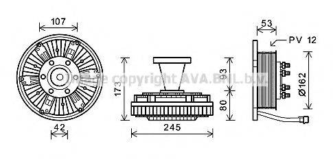 AVA QUALITY COOLING IVC107 Зчеплення, вентилятор радіатора