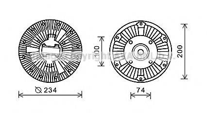 AVA QUALITY COOLING IVC112 Зчеплення, вентилятор радіатора