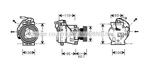 AVA QUALITY COOLING IVK064 Компресор, кондиціонер