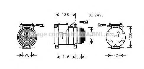 AVA QUALITY COOLING IVK072 Компресор, кондиціонер