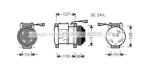 AVA QUALITY COOLING IVK073 Компресор, кондиціонер