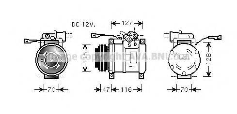 AVA QUALITY COOLING IVK076 Компресор, кондиціонер