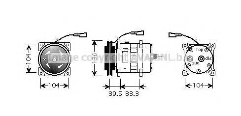 AVA QUALITY COOLING IVK093 Компресор, кондиціонер