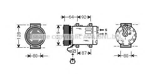 AVA QUALITY COOLING JEK029 Компресор, кондиціонер