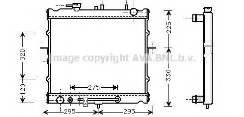 AVA QUALITY COOLING KA2023 Радіатор, охолодження двигуна