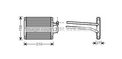 AVA QUALITY COOLING KA6067 Теплообмінник, опалення салону