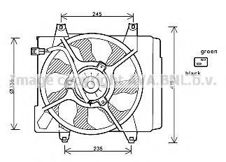 AVA QUALITY COOLING KA7520 Вентилятор, охолодження двигуна