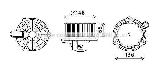 AVA QUALITY COOLING KA8240 Електродвигун, вентиляція салону