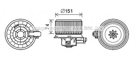 AVA QUALITY COOLING KA8257 Електродвигун, вентиляція салону