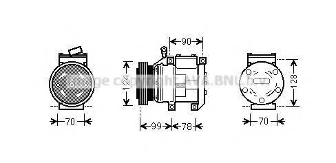 AVA QUALITY COOLING KAAK130 Компресор, кондиціонер