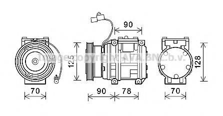 AVA QUALITY COOLING KAAK178 Компресор, кондиціонер