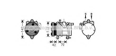 AVA QUALITY COOLING KAK168 Компресор, кондиціонер