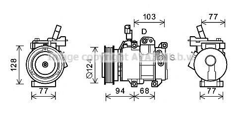 AVA QUALITY COOLING KAK236 Компресор, кондиціонер