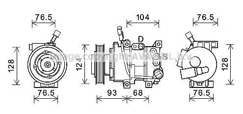 AVA QUALITY COOLING KAK242 Компресор, кондиціонер