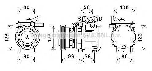 AVA QUALITY COOLING KAK264 Компресор, кондиціонер