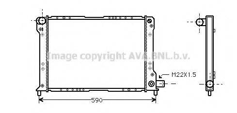 AVA QUALITY COOLING LC2012 Радіатор, охолодження двигуна