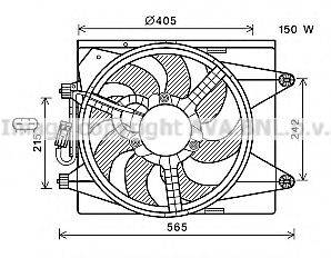 AVA QUALITY COOLING LC7502 Вентилятор, охолодження двигуна