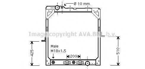 AVA QUALITY COOLING ME2106 Радіатор, охолодження двигуна