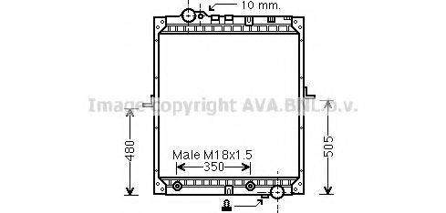 AVA QUALITY COOLING ME2182 Радіатор, охолодження двигуна