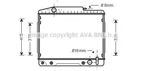 AVA QUALITY COOLING MS2034 Радіатор, охолодження двигуна