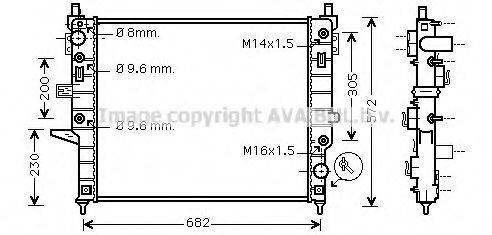 AVA QUALITY COOLING MS2271 Радіатор, охолодження двигуна