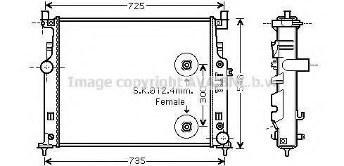 AVA QUALITY COOLING MS2458 Радіатор, охолодження двигуна