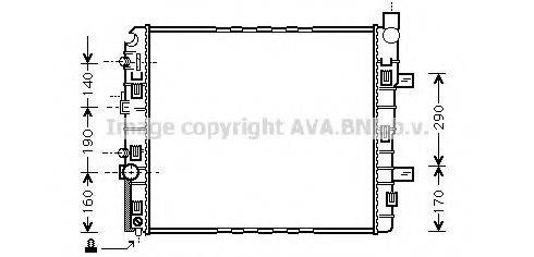 AVA QUALITY COOLING MSA2319 Радіатор, охолодження двигуна