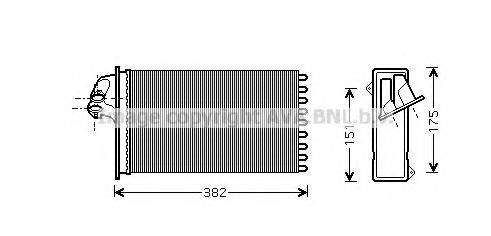 AVA QUALITY COOLING MSA6355 Теплообмінник, опалення салону