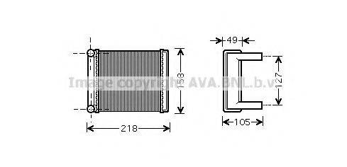 AVA QUALITY COOLING MSA6385 Теплообмінник, опалення салону