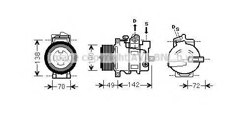 AVA QUALITY COOLING MSAK566 Компресор, кондиціонер