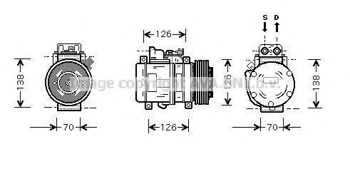 AVA QUALITY COOLING MSK084 Компресор, кондиціонер