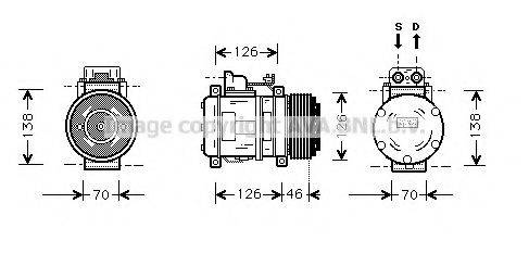 AVA QUALITY COOLING MSK097 Компресор, кондиціонер