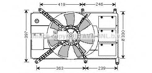 AVA QUALITY COOLING MT7522 Вентилятор, охолодження двигуна