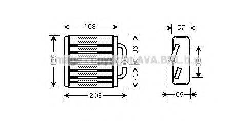 AVA QUALITY COOLING MZ6144 Теплообмінник, опалення салону