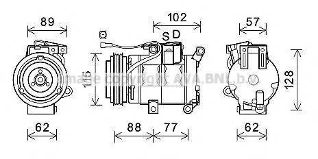 AVA QUALITY COOLING MZK276 Компресор, кондиціонер