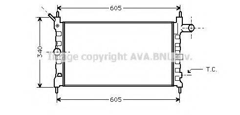 AVA QUALITY COOLING OL2022 Радіатор, охолодження двигуна