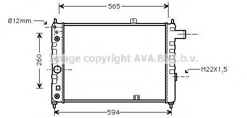 AVA QUALITY COOLING OL2062 Радіатор, охолодження двигуна