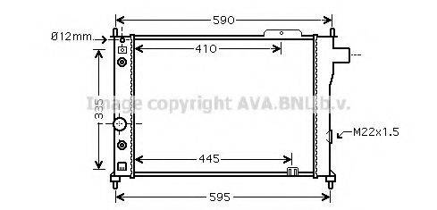 AVA QUALITY COOLING OL2128 Радіатор, охолодження двигуна