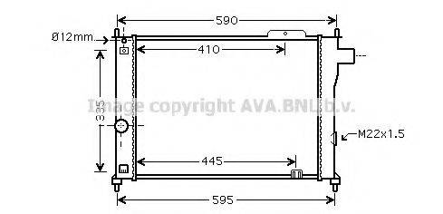 AVA QUALITY COOLING OL2140 Радіатор, охолодження двигуна