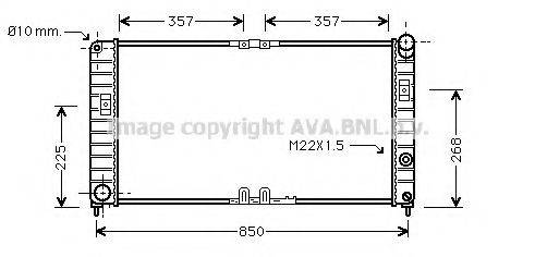 AVA QUALITY COOLING OL2284 Радіатор, охолодження двигуна