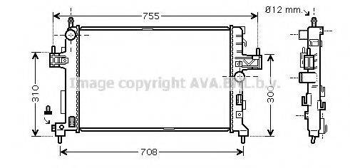 AVA QUALITY COOLING OL2380 Радіатор, охолодження двигуна