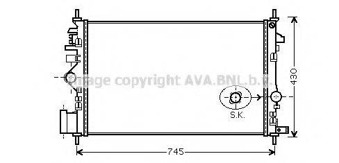 AVA QUALITY COOLING OL2474 Радіатор, охолодження двигуна