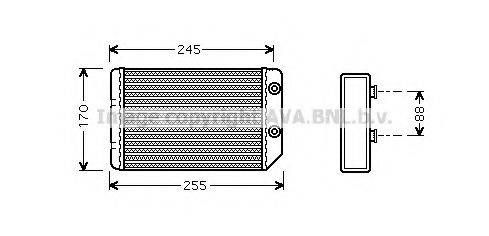 AVA QUALITY COOLING OL6314 Теплообмінник, опалення салону