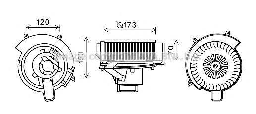 AVA QUALITY COOLING OL8637 Електродвигун, вентиляція салону