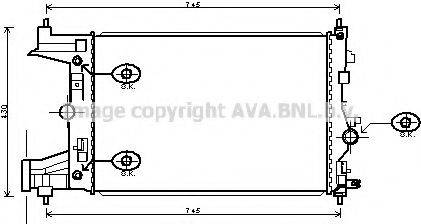 AVA QUALITY COOLING OLA2486 Радіатор, охолодження двигуна