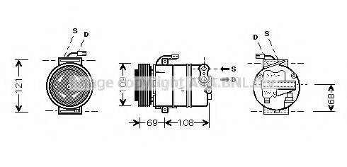 AVA QUALITY COOLING OLK358 Компресор, кондиціонер