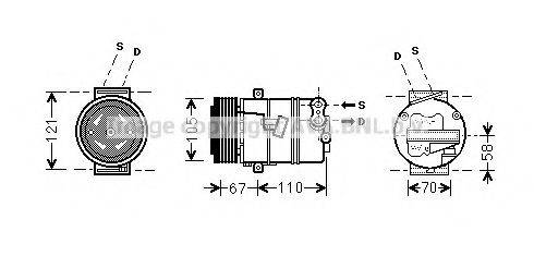 AVA QUALITY COOLING OLK494 Компресор, кондиціонер