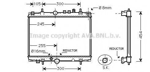 AVA QUALITY COOLING PE2235 Радіатор, охолодження двигуна