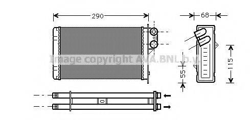 AVA QUALITY COOLING PE6172 Теплообмінник, опалення салону